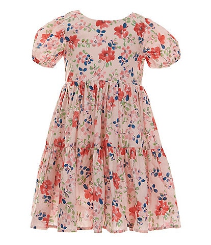 Popatu Little Girls 2-6X Short-Sleeve Floral-Printed A-Line Dress