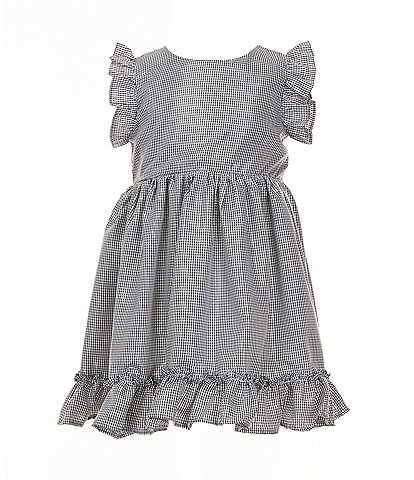 Popatu Little Girls Flutter-Sleeve Shimmer Fit-And-Flare Dress