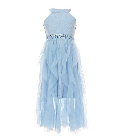 Poppies and Roses Little Girls Sleeveless Cascading-Skirted Ballgown