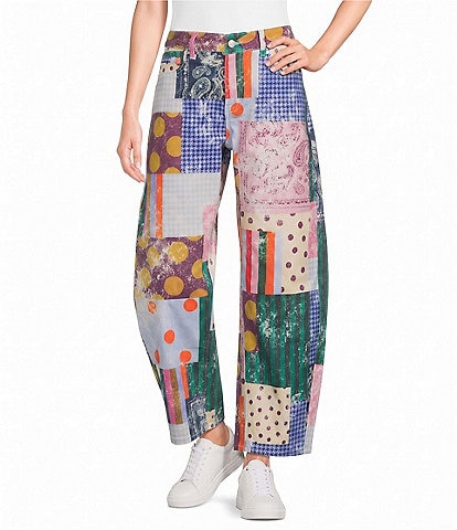 Poppy & Pine Allover Jewel Patch Denim Pants