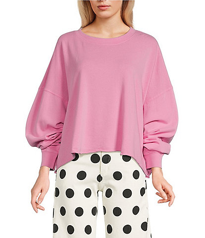 Poppy & Pine Long Sleeve Crew Neck Pullover Top