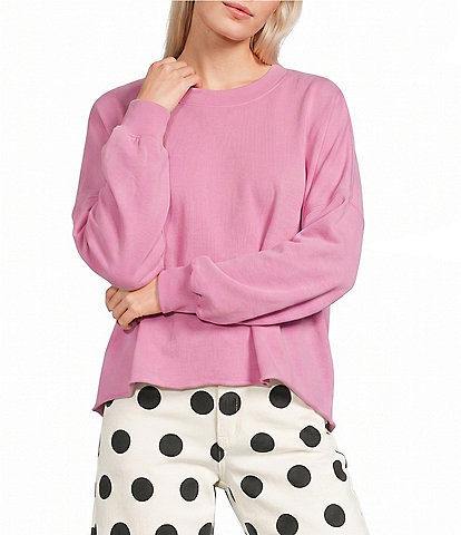Poppy & Pine Long Sleeve Crew Neck Pullover Top