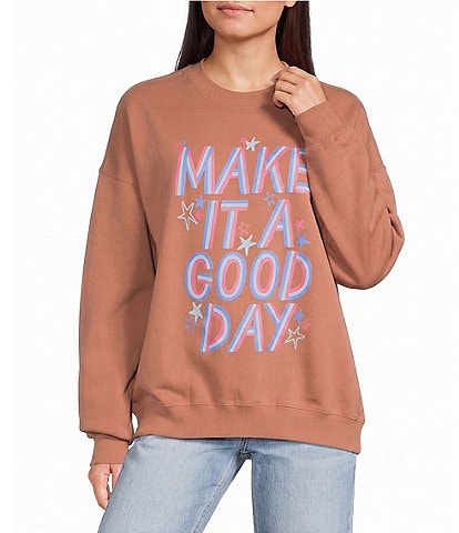 Poppy & Pine Long Sleeve Make It A Good Day Sweatshirt