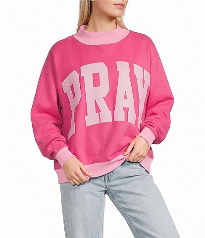 Poppy & Pine Pray Mock Neck Pullover