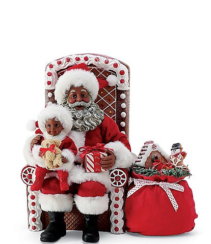Possible Dreams African American Gingerbread Chair Santa Figurine