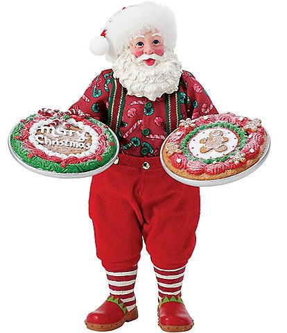 Possible Dreams Bon Appetit Santa Two Big Cookies! Figurine