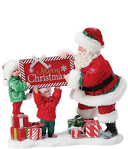 Possible Dreams Christmas Traditions Santa Clearly A Sign Figurine