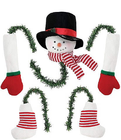 Possible Dreams Christmas Traditions Snowman In A Cinch Tree Pick, 5-Piece Decorating Set