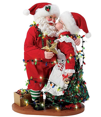 Possible Dreams Dillard's Exclusive Shining Star Lighted Santa & Mrs. Claus Figurine
