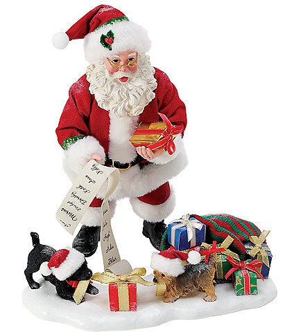Possible Dreams Santa and His Pets Naughty And Naughty Figurine