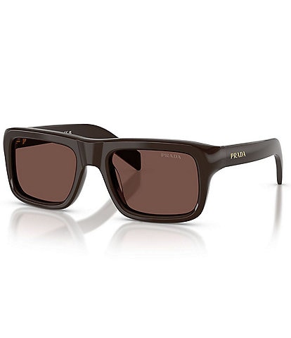 Prada Men's PR D11SF 56mm Rectangle Sunglasses