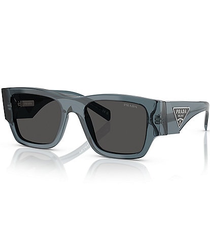 Prada Men's PR10ZSF 55mm Transparent Square Sunglasses