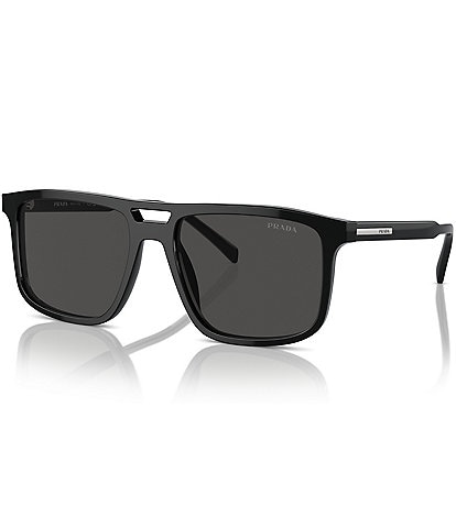 Prada Men's PRA22S 58mm Rectangle Sunglasses