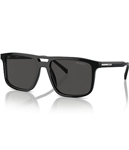 Prada Men's PRA22S 58mm Rectangle Sunglasses