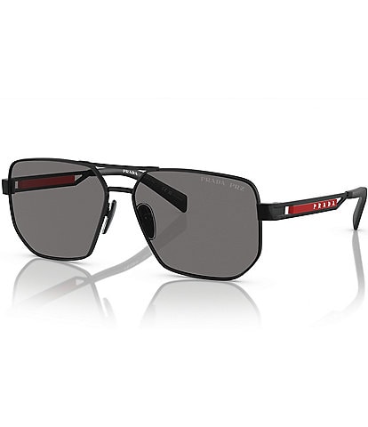 Prada Men's PS 51ZS 59mm Polarized Aviator Sunglasses