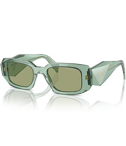 Prada Unisex PR 17WS 49mm Transparent Rectangle Sunglasses