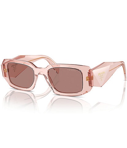 Prada Unisex PR 17WS 49mm Transparent Rectangle Sunglasses
