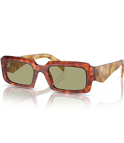 Prada Unisex PR 27ZS 54mm Tortoise Rectangle Sunglasses