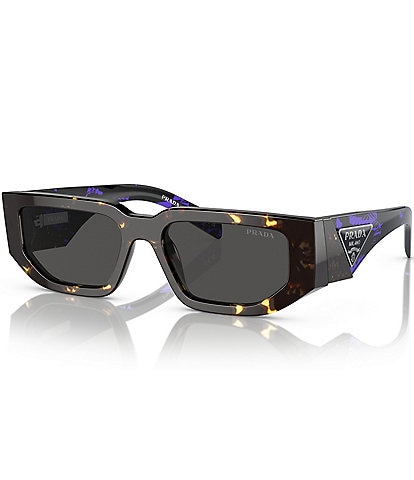 Prada Unisex PR09ZS 54mm Grey Tortoise Rectangle Sunglasses