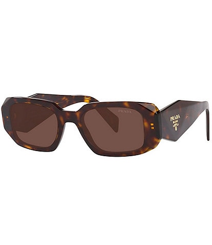 Prada Women's 49mm Glassy Tortoise Rectangle Sunglasses