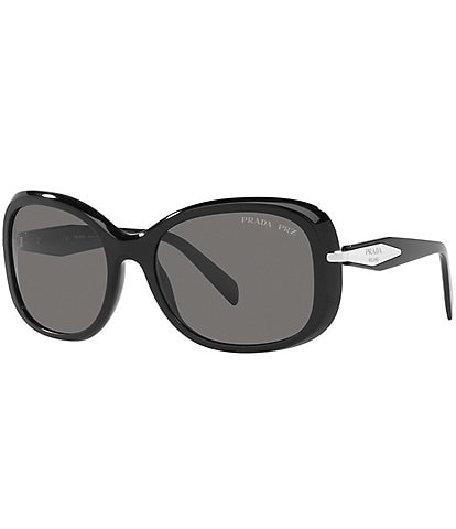 Prada Women's PR 04ZS 57mm Rectangle Polarized Sunglasses