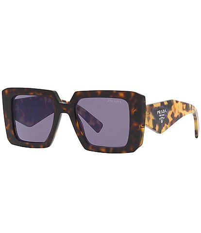 Prada Women's PR 04ZS 57mm Tortoise Rectangle Polarized Sunglasses