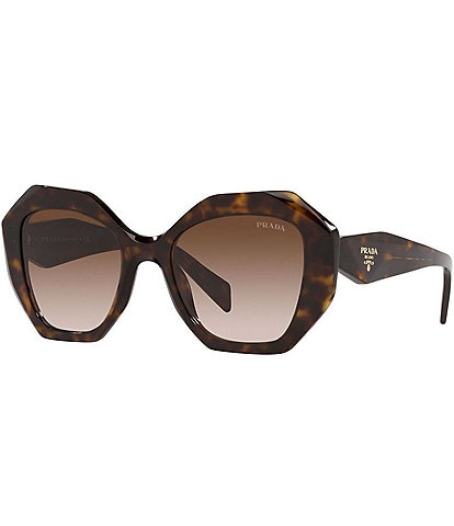 Prada Womens PR 16WS Tortoise 53mm Geometric Sunglasses