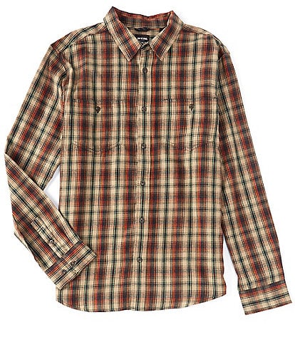 prAna Dolberg Flannel Long-Sleeve Organic Materials Plaid Woven Shirt
