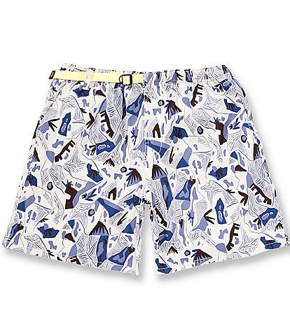 prAna Stretch Zion Printed Pull-On 7#double; Inseam Shorts