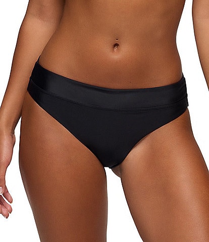 prAna Summer Wave Solid Wide Soft Waist Hipster Swim Bottom