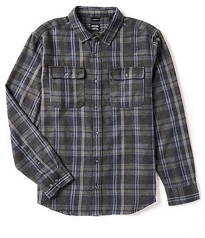 prAna Westbrook Dark Flannel Long-Sleeve Recycled Materials Woven Shirt