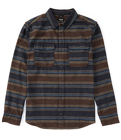 prAna Westbrook Flannel Long Sleeve Recycled Materials Stripe Woven Shirt