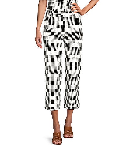 Preston & York Arden Gingham Ankle Length Flat Front Coordinating Pants