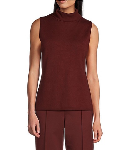 Preston & York Bailey Knit Turtleneck Sleeveless Sweater