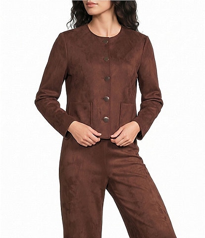 Preston & York Long Sleeve Leighton Suede Jacket