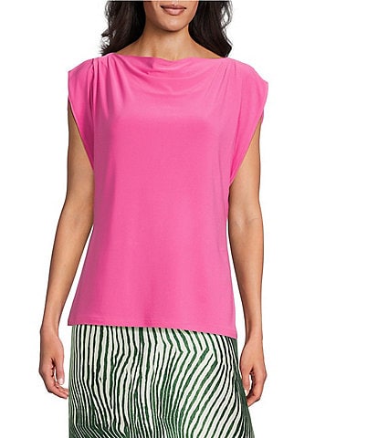 Preston & York Nora Flutter Sleeve Cowl Neck Top