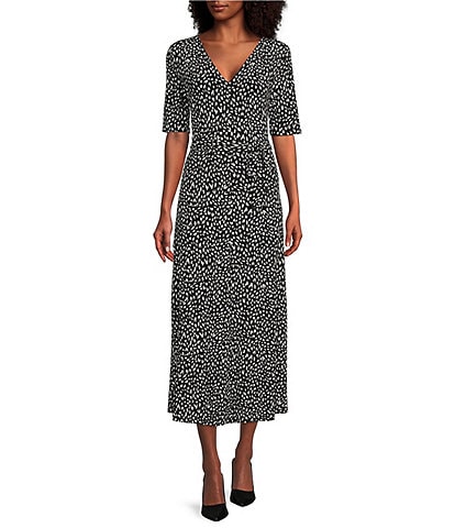 J. Renee Vesey Leopard Print Bow Dress Flats