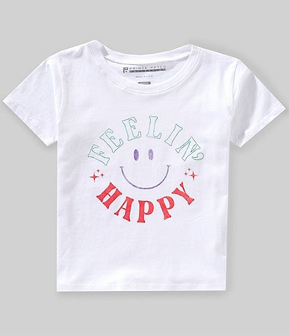 Prince Peter Big Girls 7-16 Feelin' Happy Short Sleeve Graphic T-Shirt