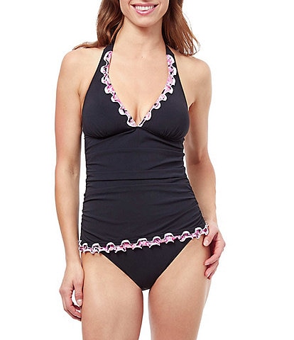 Gottex Women's L'Amour Bronze One Shoulder Swimdress Bathing Swimsuit (8) 