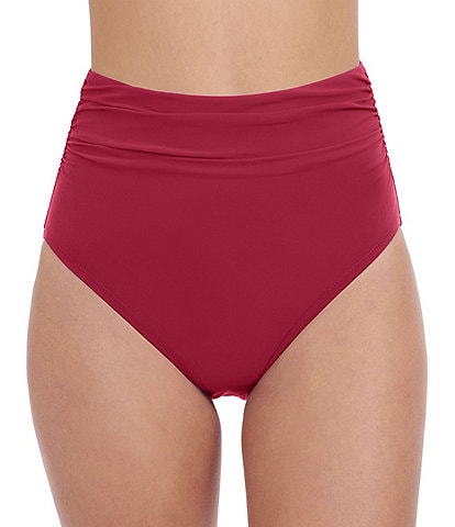 Profile By Gottex Tutti Frutti Solid High Waist Tummy Control Swim Bottom