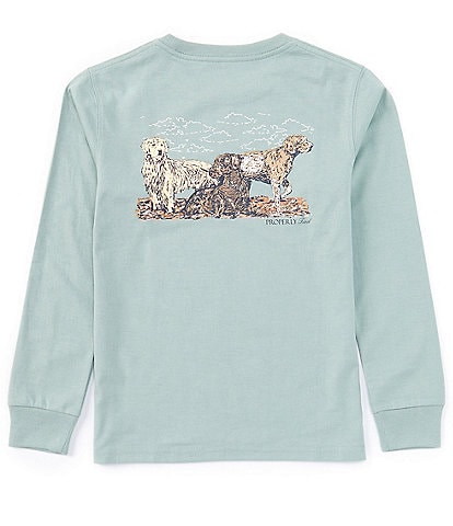 Properly Tied Big Boys 8-16 Long Sleeve Hunting Dogs Graphic T-Shirt