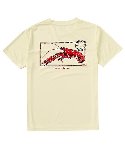 Properly Tied Big Boys 8-16 Short Sleeve Crawfish Boil Graphic Performance T-Shirt