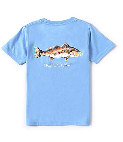 Properly Tied Big Boys 8-16 Short Sleeve Redfish Graphic T-Shirt