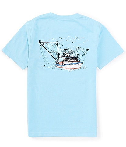 Properly Tied Big Boys 8-16 Short Sleeve Shrimp Boat Graphic T-Shirt