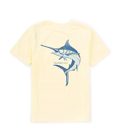 Properly Tied Little Boys 2-7 Short Sleeve Blue Marlin Graphic T-Shirt