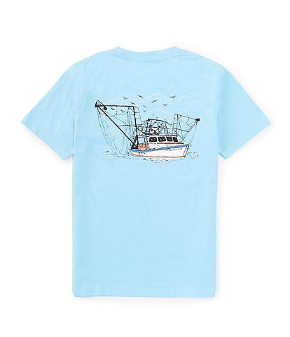 Properly Tied Little Boys 2-7 Short Sleeve Shrimp Boat Graphic T-Shirt