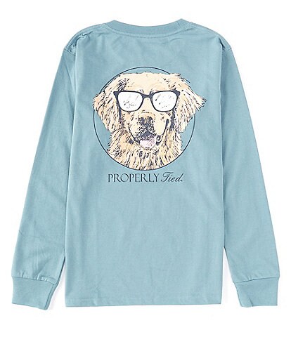 Properly Tied Little Boys 2T-7 Long Sleeve Cool Dog Graphic Tee