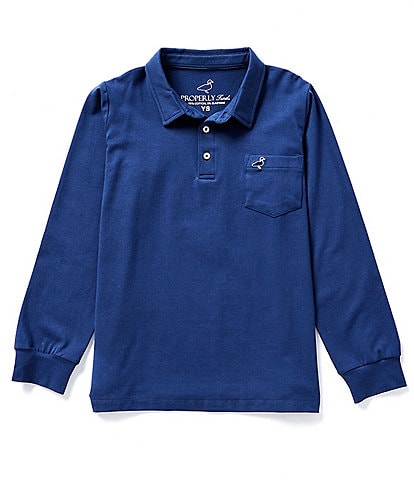 Properly Tied Little Boys 2T-7 Long Sleeve Harrison Pocket Polo Shirt