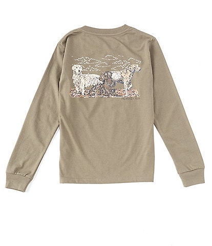 Properly Tied Little Boys 2T-7 Long Sleeve Hunting Dogs Graphic T-Shirt