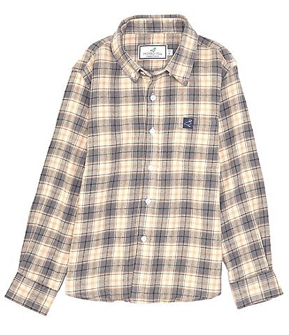 Properly Tied Little Boys 2T-7 Long Sleeve Plaid Flannel Button Down Sports Shirt